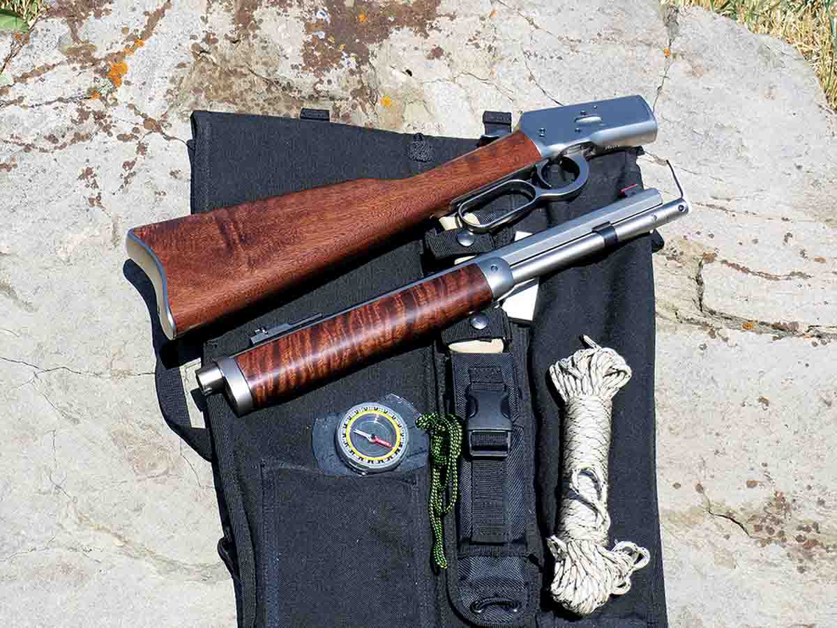 This Chiappa Model 1892 .44 Magnum takedown features the old Winchester system of interrupted threads.